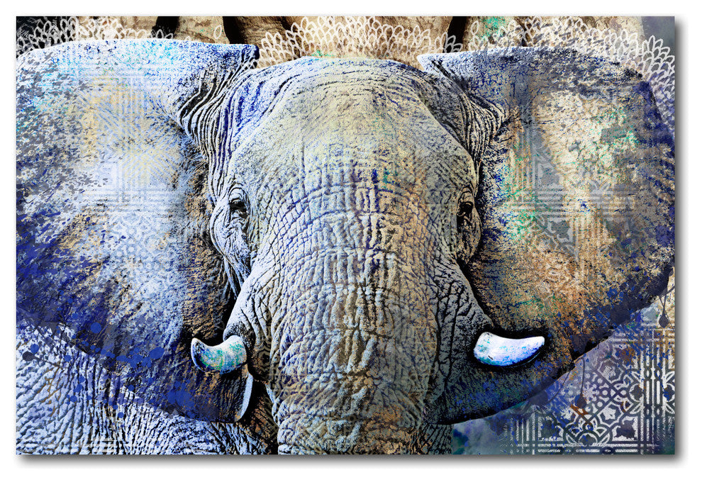 "Purple Elephant" Gallery-Wrapped Canvas Wall Art, 24"x36"