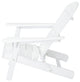 GDF Studio Milan Outdoor Rustic Acacia Wood Folding Adirondack Chair, Set of 2, White