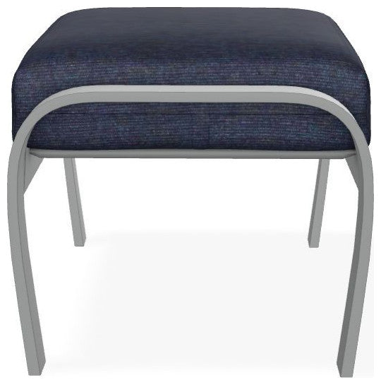 Belle Isle Cushion Outdoor Ottoman, Indigo/Graphite