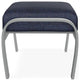 Belle Isle Cushion Outdoor Ottoman, Indigo/Graphite