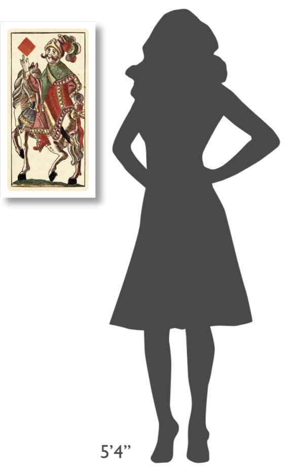 "Knight of Diamonds (Bauern Hochzeit Deck)" Paper Art, 14"x26"