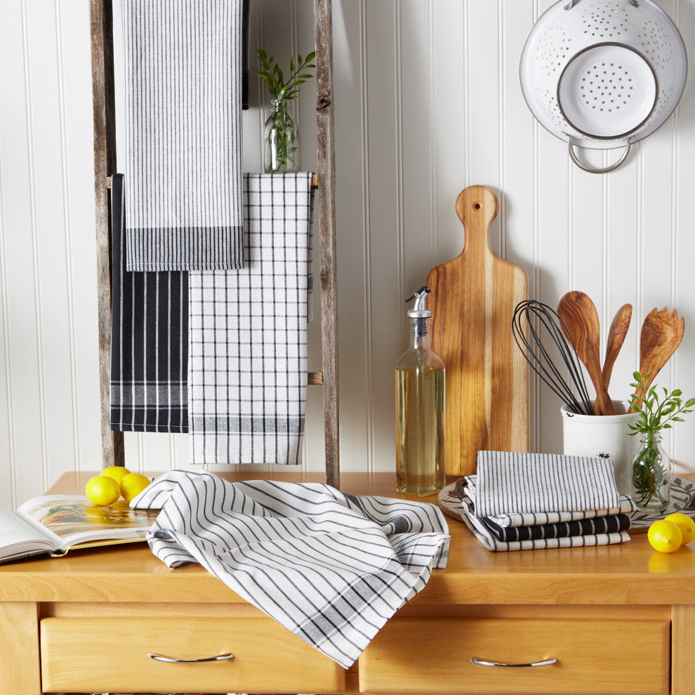 Black Basic Dishtowel (Set of 8)