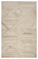 Rizzy Home Suffolk SK335A Tan Geometric/Solid Area Rug, Rectangular 9'x12'