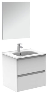 24" Wall-Mount 2 Drawers White Vanity Cabinet Sansa by Royo