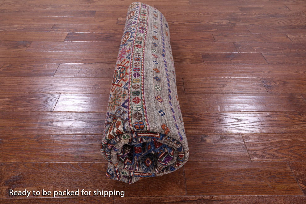 6' 7" X 9' 6" Super Kazak Khorjin Hand Knotted Wool Rug Q9667
