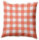 Gingham Plaid Accent Pillow, Harvest Orange, 26"x26"