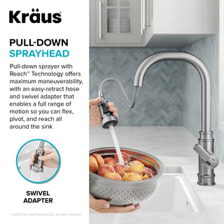 Sellette Pull-Down Kitchen Faucet, Spot Free Antique Champagne Bronze