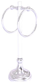 Pacific Grove 2 Ring Vanity Towel Ring with Dotted Accents, Satin Chrome