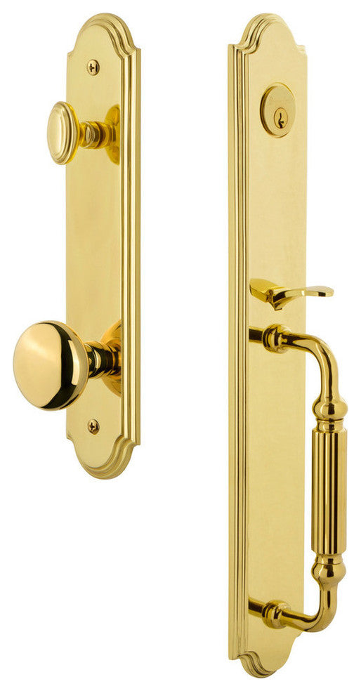 Arc 1-Piece Dummy Handleset, F Grip and Fifth Avenue, Lifetime Brass, 848576