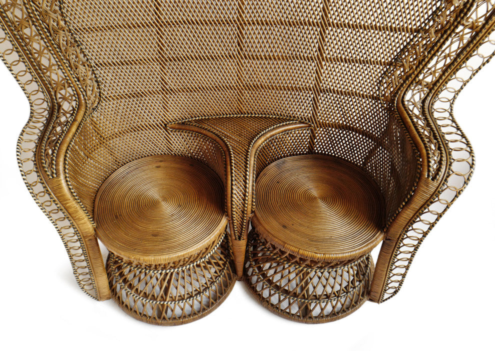 Tea Stained Double Peacock Chair