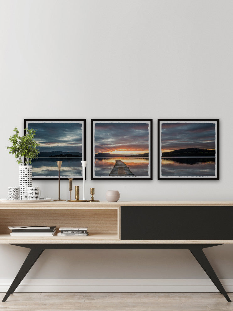 Chasing That Sunset Triptych, Set of 3, 12x12 Panels