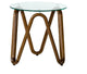 Modrest Lassen Modern Glass and Walnut End Table