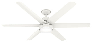 Hunter 60" Skysail Fresh White Wet Rated Ceiling Fan, LED Kit, Remote
