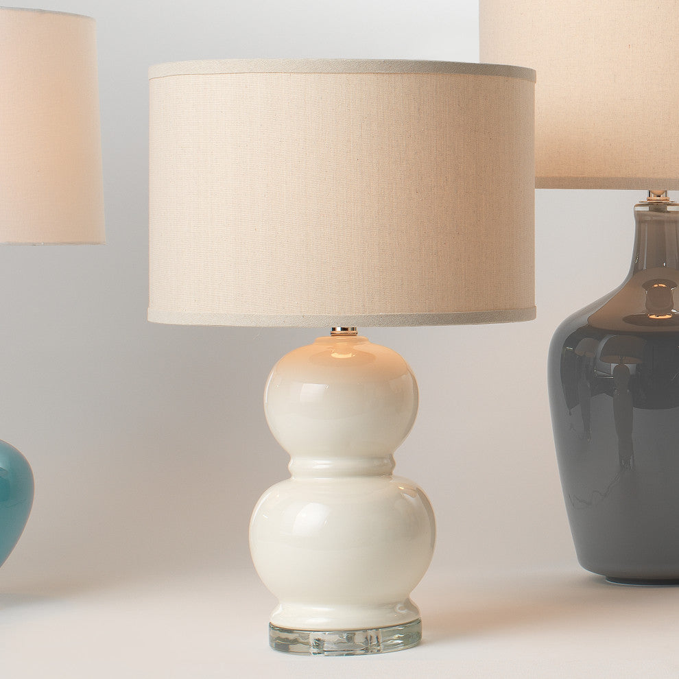 Cream Glass Bubble Table Lamp