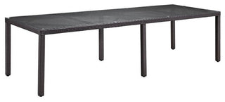 Modway Convene 11 Piece Outdoor Patio Dining Set, Espresso Peridot