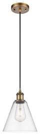 Innovations 516-1P-BB-GBC-82 1-Light Mini Pendant, Brushed Brass