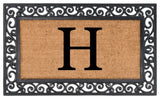 Classic Monogrammed Rubber Welcome Mat, H