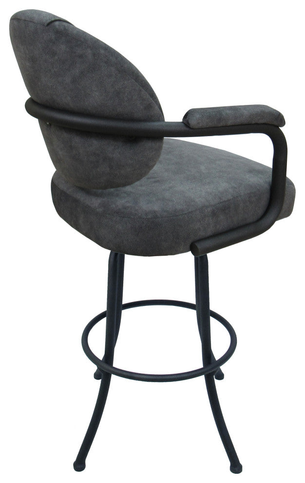 Swivel Counter 26", 30" or Extra Tall 34" Metal Bar Stool M-70, Outlier Charcoal - Gray, 26"