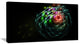 Green 3D Surreal Fractal Design, Abstract Art on Canvas, 32x16