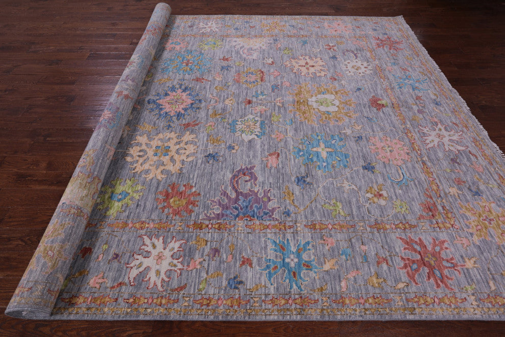 Hand-Knotted Turkish Oushak Rug 9' 10" X 14' 2" - Q15734