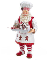 11" Fabriche Gingerbread Chef Santa