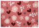 Flowery Love Valentines Chenille Rug, Pink, 5'x7'