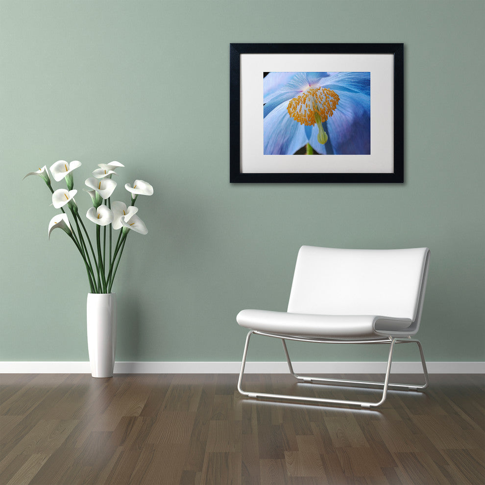 Cora Niele ''Blue Poppy'' Matted Framed Art