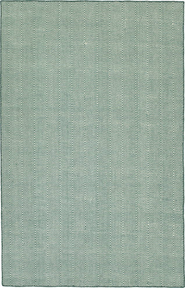 Kaleen Ziggy Hand woven Indoor/Outdoor Polyester Area Rug Teal, 8'x10'