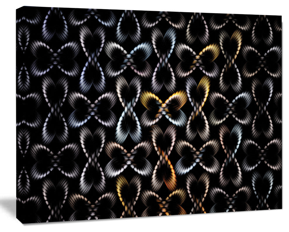 Yellow Pattern of Butterflies, Abstract Canvas Art Print, 20x12