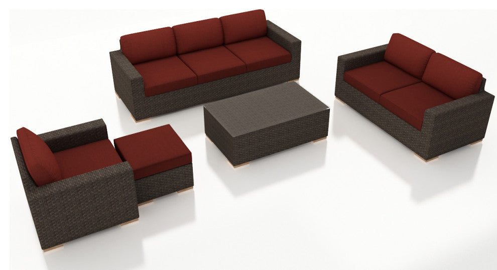 Arden 5 Piece Sofa Set, Canvas Henna