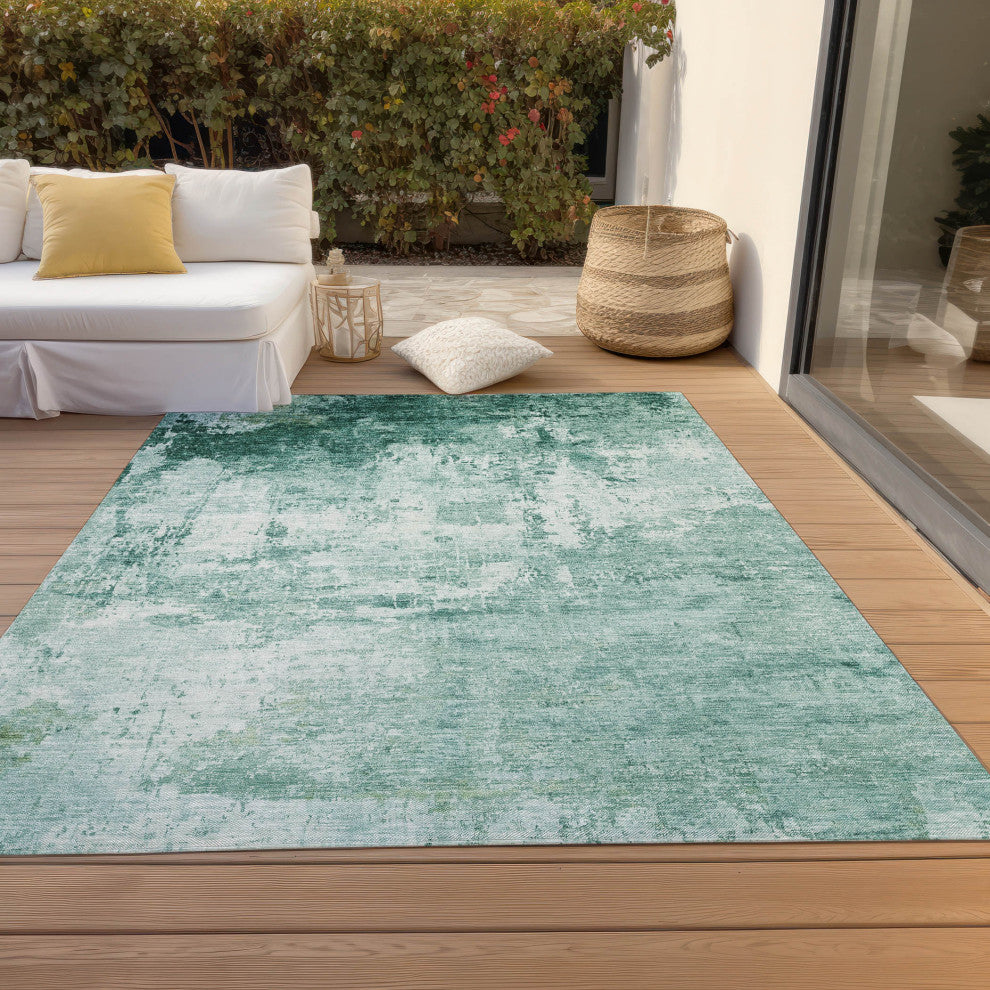 Machine Washable Indoor/Outdoor Chantille ACN1766 Aqua 2'6" x 3'10" Rug