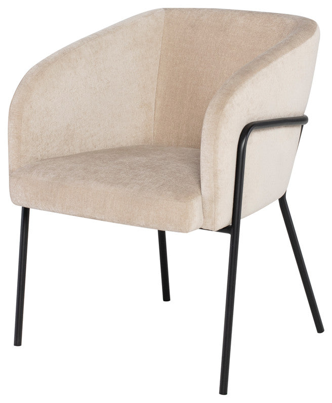 Estella Almond Fabric Dining Chair