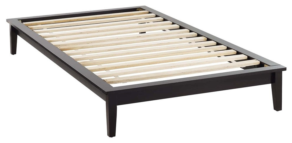 Walnut Lodge Twin Wood Platform Bed Frame