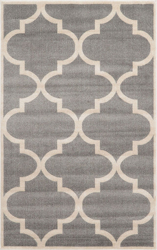 Rug Unique Loom Trellis Gray Rectangular 5' 0 x 8' 0