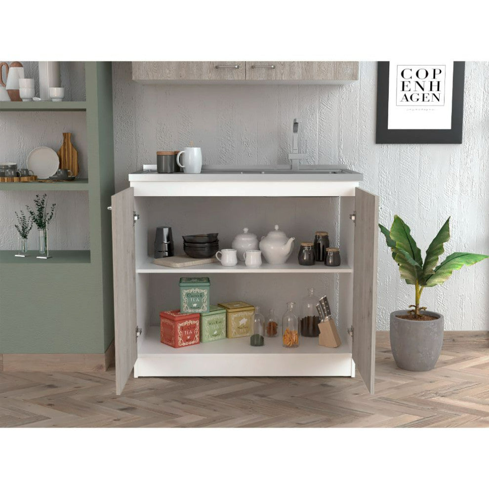 Utility Sink Vernal, Kitchen, Smoky Oak / Light Gray