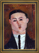 Amedeo Modigliani Paul Guillaume - 18" x 27" Framed Premium Canvas Print