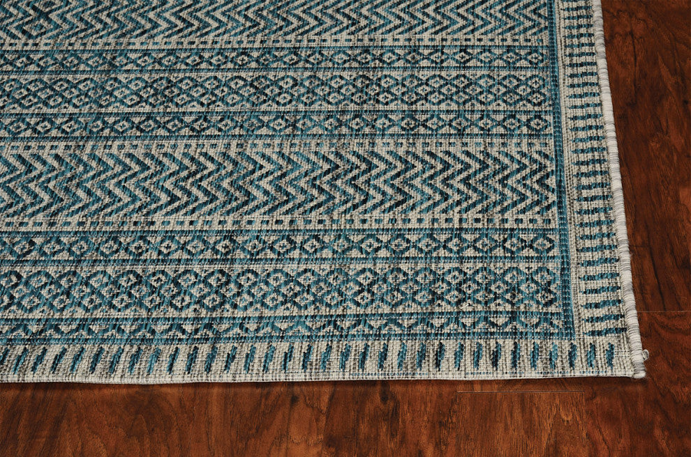 KAS Provo 5755 Teal Horizon Area Rug, 5'3"x7'7"