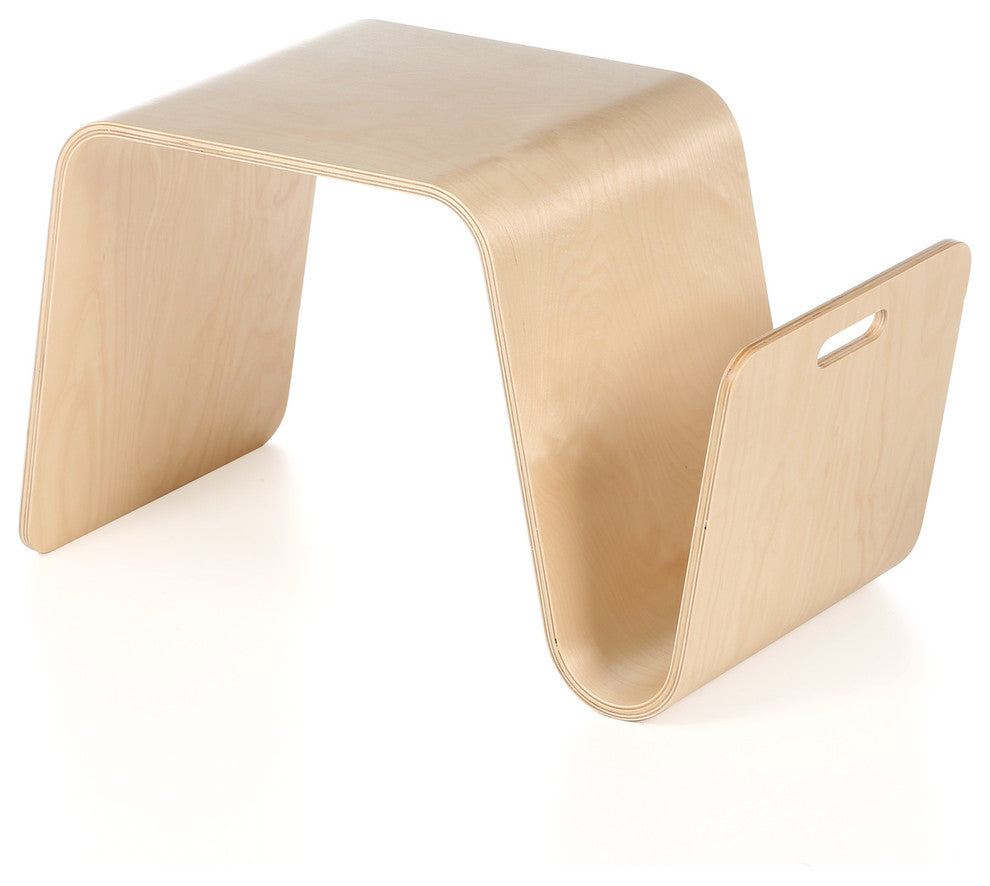 Offi Wood Modern Side Tables, Mag Table, Birch