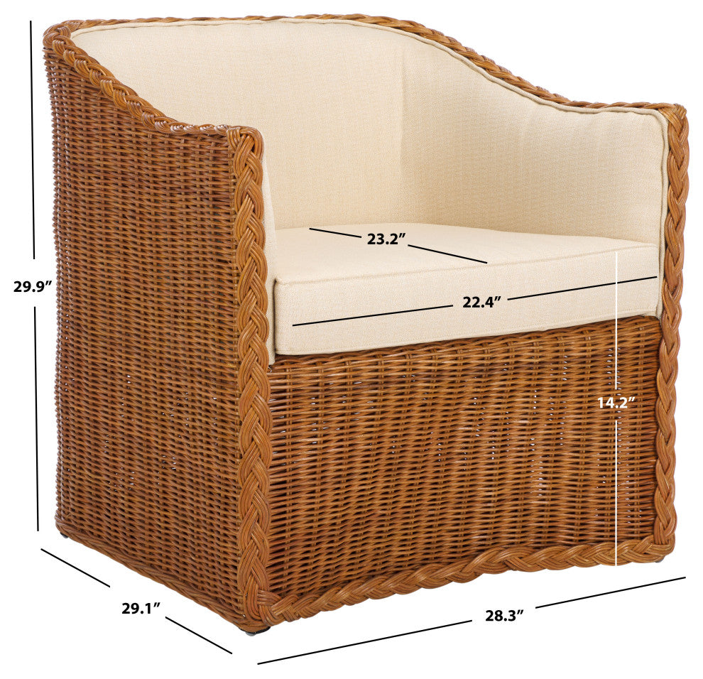 Safavieh Couture Sharon Rattan Accent Chair