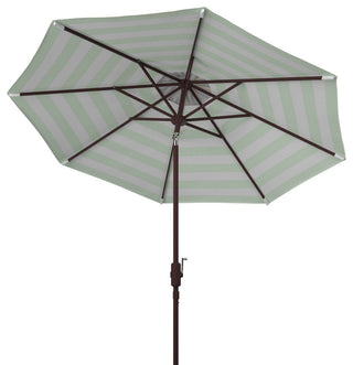 Safavieh Outdoor Iris Fashion Line 11ft Round Umbrella Orange Stripe