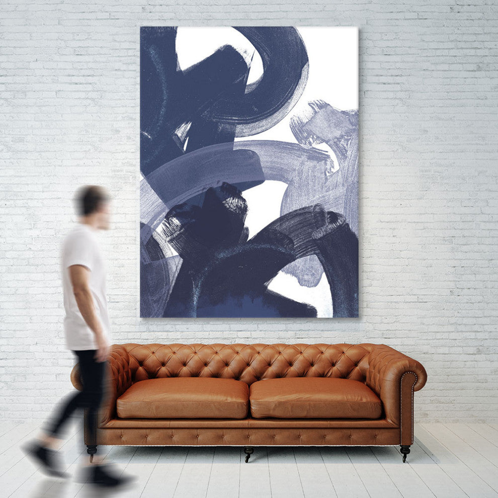 "Blue on Blue I" Fine Art Giant Canvas Print, 54"x72"