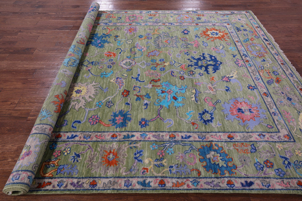 Turkish Oushak Handmade Wool Rug 8' 2" X 10' 4" - Q15851