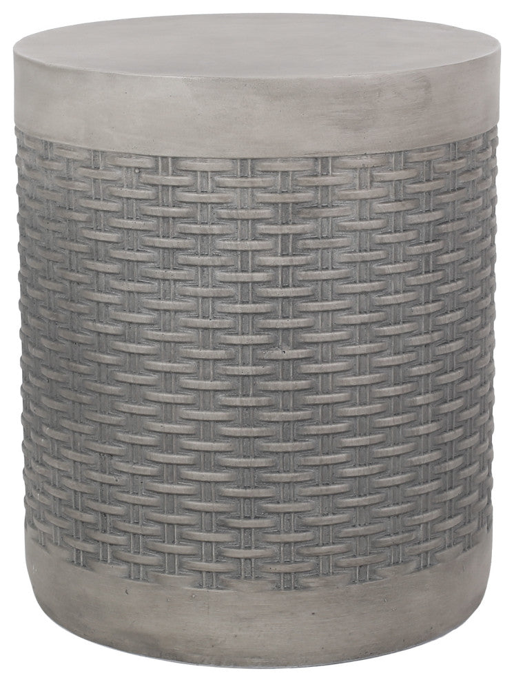 Laconia Outdoor Lightweight Concrete Side Table, Concrete Finish