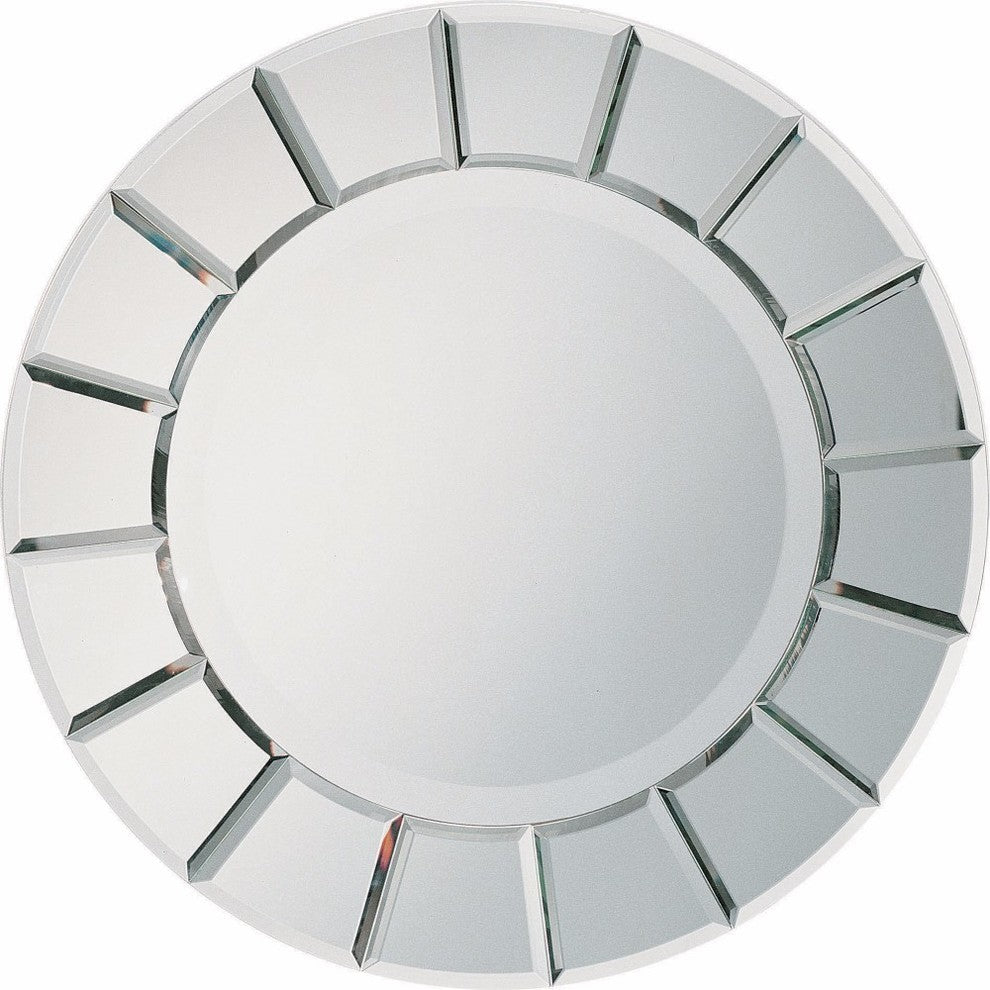 Benzara BM163912 Round Sun-Shape Accent Mirror, Silver