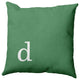 20"x20" Modern Monogram Decorative Throw Pillow, Sage