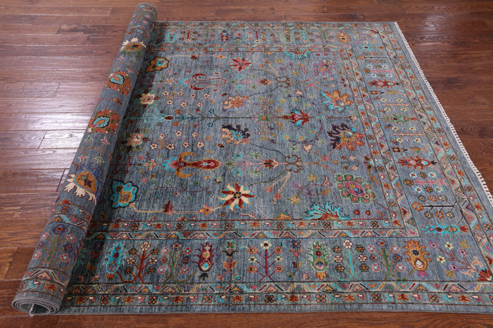 Persian Tabriz Handmade Wool Rug 6' 5" X 10' 3" - Q12199