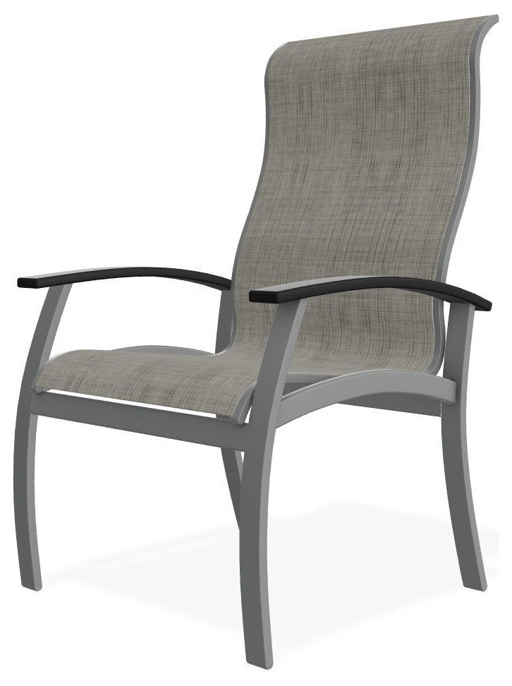 Belle Isle Sling Outdoor Dining Chair, Smoke/Graphite