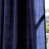 Navy Textured Dupioni Silk Fabric Sample, 4Wx4L