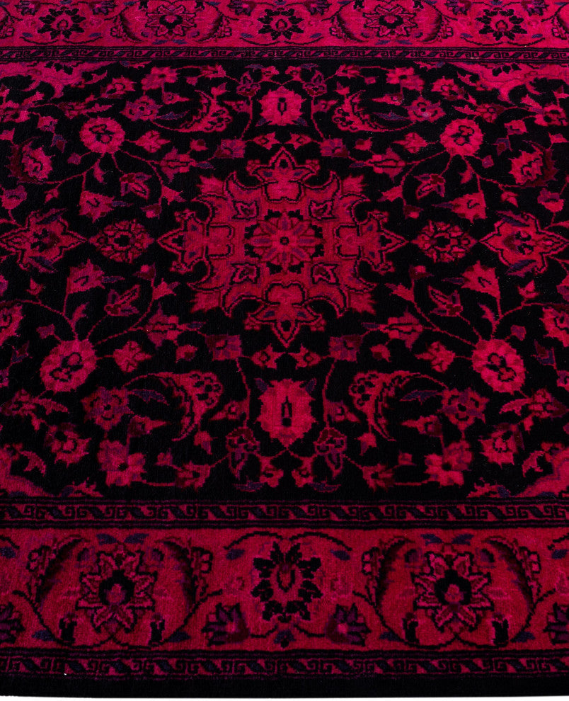 Overdyed One-of-a-Kind Hand-Knotted Area Rug Black, 3' 2" x 5' 2"