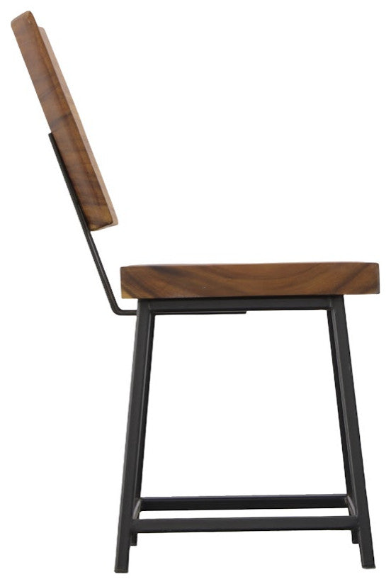 Smoothed Dining Chair, Natural, Black Base